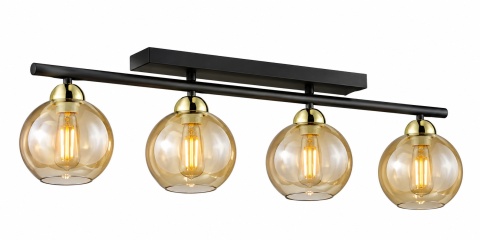 Lampa sufitowa 4xE27 AMARUS BLACK/GOLD