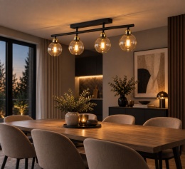 Lampa sufitowa 4xE27 AMARUS BLACK/GOLD