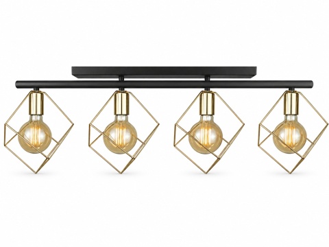 Lampa sufitowa 4xE27 ARNICA BLACK/GOLD