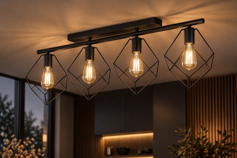 Lampa sufitowa 4xE27 ARNICA BLACK