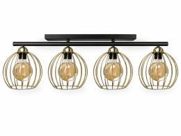 Lampa sufitowa 4xE27 BACCA BLACK/GOLD