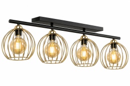 Lampa sufitowa 4xE27 BACCA BLACK/GOLD