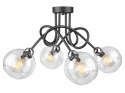 Lampa sufitowa 4xE27 EVIE BLACK/SILVER
