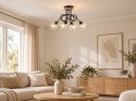 Lampa sufitowa 4xE27 EVIE BLACK/WOOD