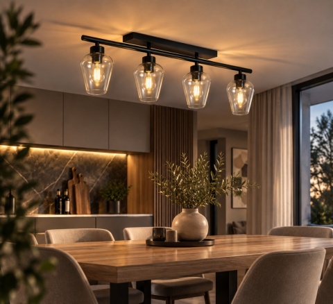 Lampa sufitowa 4xE27 FLOS BLACK