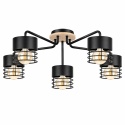 Lampa sufitowa 5xE27 CASA BLACK WOOD