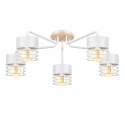 Lampa sufitowa 5xE27 CASA WHITE WOOD