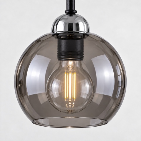 Lampa sufitowa 5xE27 COSMO BLACK/SILVER