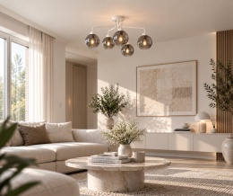 Lampa sufitowa 5xE27 COSMO WHITE
