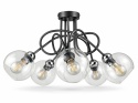 Lampa sufitowa 5xE27 EVIE BLACK/SILVER