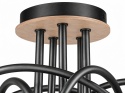Lampa sufitowa 5xE27 EVIE BLACK/WOOD