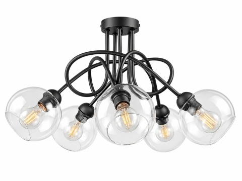 Lampa sufitowa 5xE27 EVIE BLACK