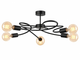 Lampa sufitowa 5xE27 FIORE BLACK
