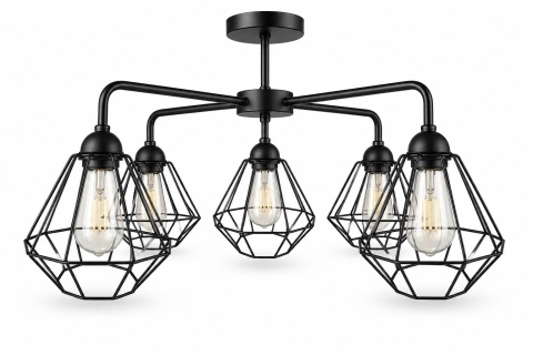 Lampa sufitowa 5xE27 FOSKAL BLACK