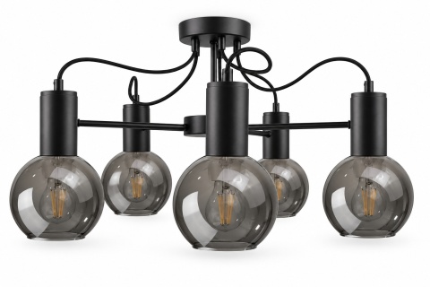 Lampa sufitowa 5xE27 LIV BLACK