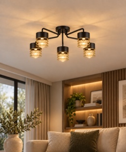 Lampa sufitowa 5xE27 ROYAL GOLD