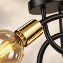 Lampa sufitowa 5xE27 RUMBA BLACK/GOLD