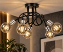 Lampa sufitowa 5xE27 RUMBA BLACK/SILVER