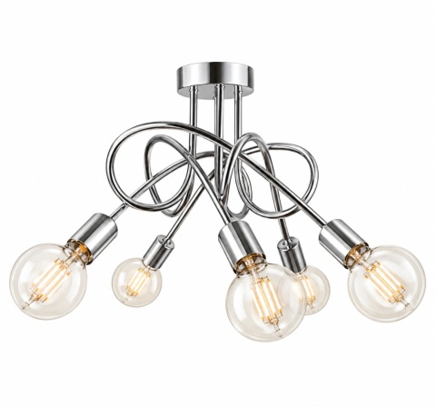 Lampa sufitowa 5xE27 RUMBA SILVER