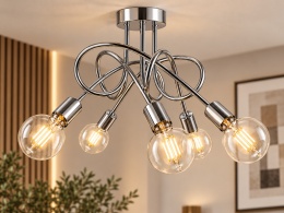 Lampa sufitowa 5xE27 RUMBA SILVER