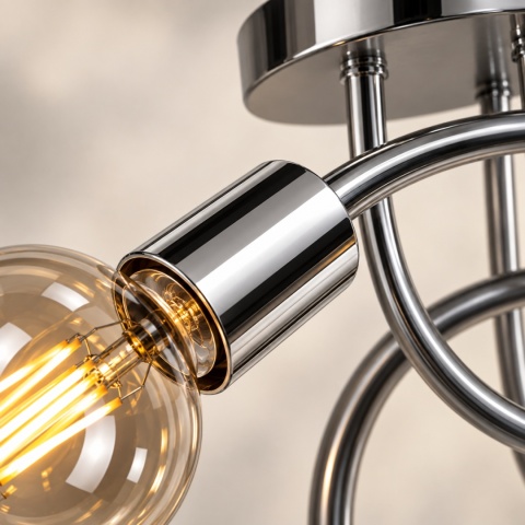 Lampa sufitowa 5xE27 RUMBA SILVER