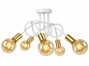 Lampa sufitowa 5xE27 RUMBA WHITE/GOLD