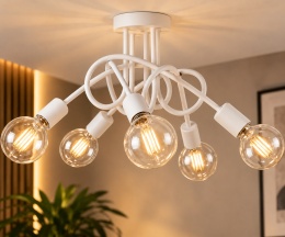 Lampa sufitowa 5xE27 RUMBA WHITE