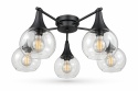 Lampa sufitowa 5xE27 STAR CLEAR BLACK