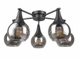 Lampa sufitowa 5xE27 STAR SMOKY BLACK