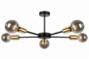 Lampa sufitowa 5xE27 SUN BLACK/GOLD