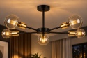 Lampa sufitowa 5xE27 SUN BLACK/GOLD