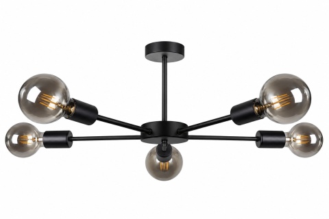 Lampa sufitowa 5xE27 SUN BLACK