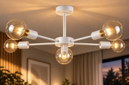 Lampa sufitowa 5xE27 SUN WHITE
