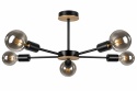 Ceiling Lamp 5xE27 SUN WOOD BLACK