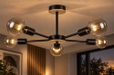Ceiling Lamp 5xE27 SUN WOOD BLACK
