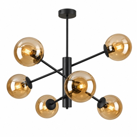 Lampa sufitowa 6xE14 SOLEN AMBER