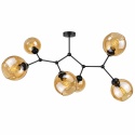 Lampa sufitowa 6xE27 ACRO BLACK/HONEY