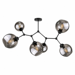 Lampa sufitowa 6xE27 ACRO BLACK/SMOKY
