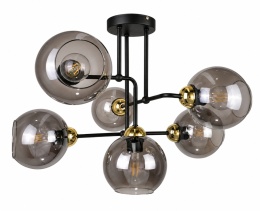 Lampa sufitowa 6xE27 COSMO BLACK/GOLD