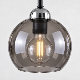 Lampa sufitowa 6xE27 COSMO BLACK/SILVER