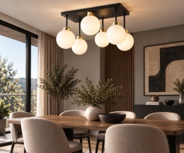 Lampa sufitowa 6xE27 Dea Gold/White