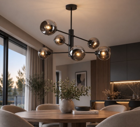 Ceiling Lamp 6xE27 ILLUMO SMOKY