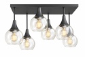 Lampa sufitowa 6xE27 Soma Black/Clear