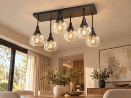 Lampa sufitowa 6xE27 Soma Black/Clear