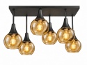 Lampa sufitowa 6xE27 Soma Black/Honey