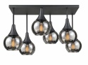 Ceiling Lamp 6xE27 Soma Black/Smoky