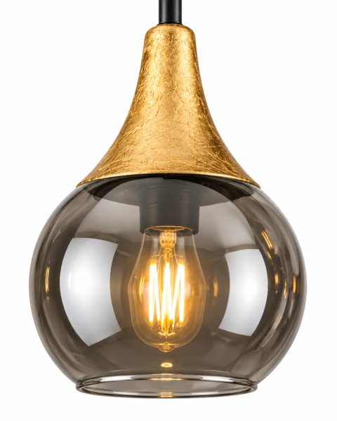 Lampa sufitowa 6xE27 Soma Gold/Smoky