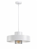 Lampa wisząca 1xE27 BOSSI II BLACK/WHITE