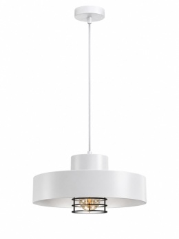 Lampa wisząca 1xE27 BOSSI II BLACK/WHITE