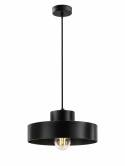 Pendant lamp 1xE27 BOSSI II WHITE/BLACK
